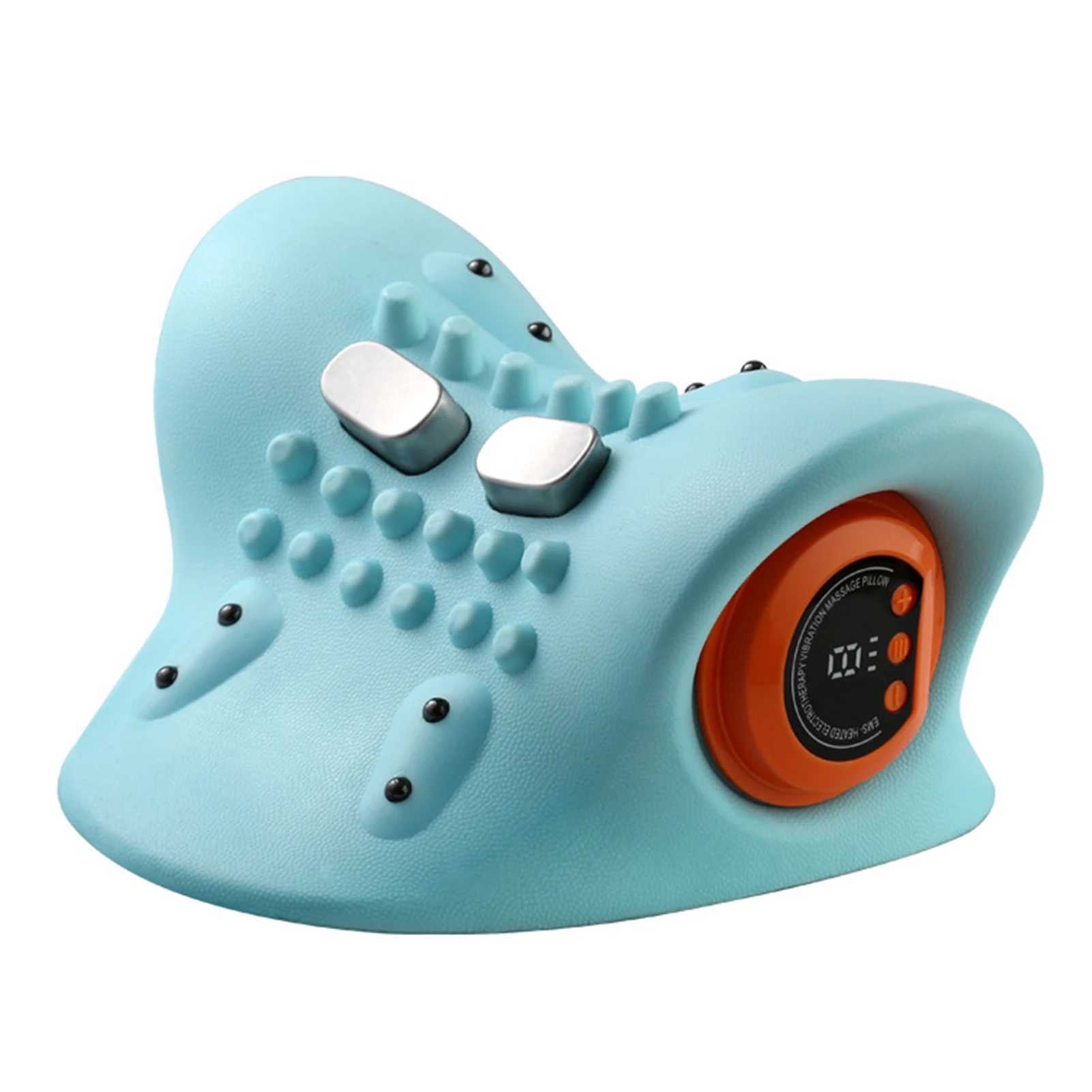 Multifunction EMS Electro Heating Cervical Spine Pillow Wireless Ergonomic Acupres Neck Pillow for Relax Pain ReliefW250512