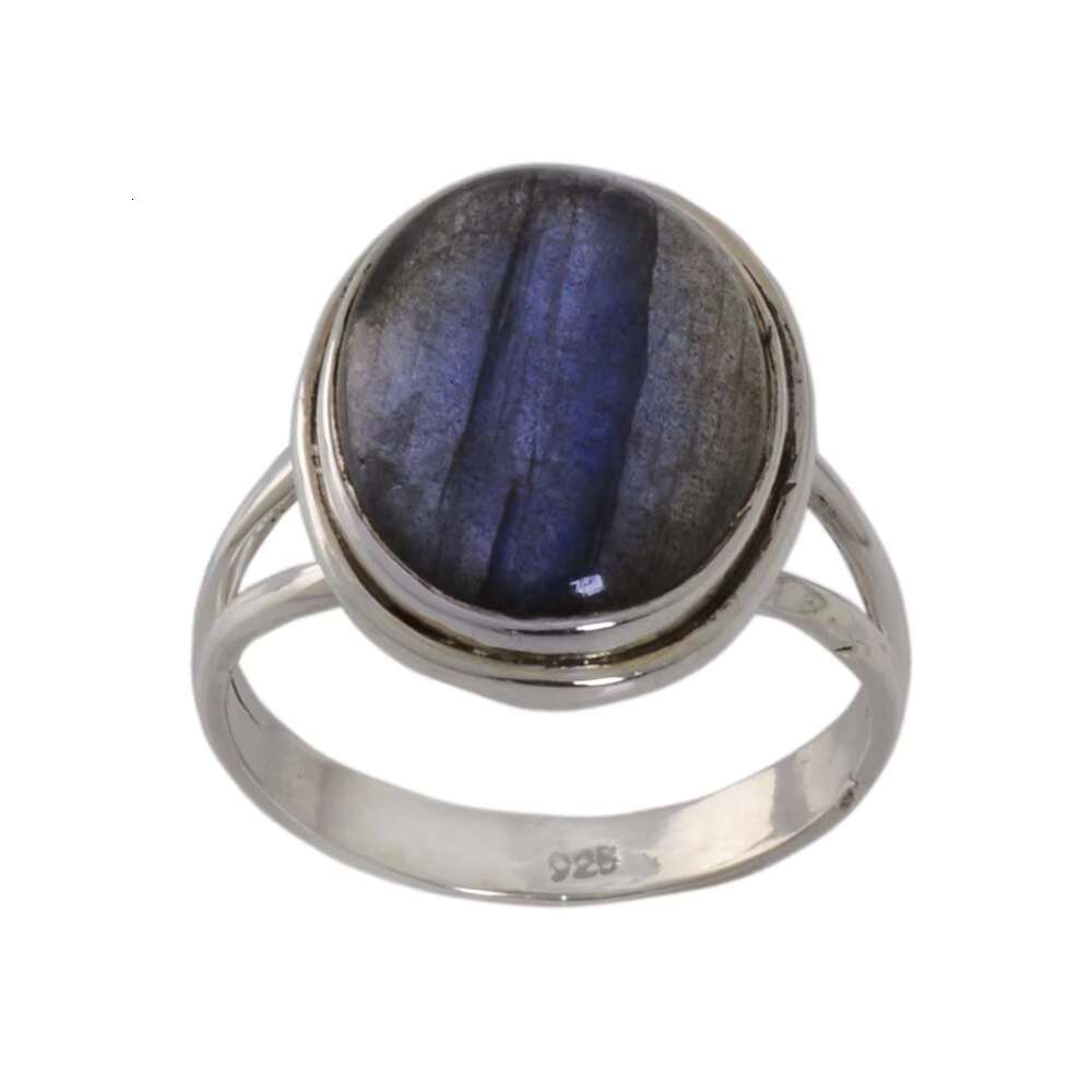 Natural Labradorite 925 Sterling Silver Ring