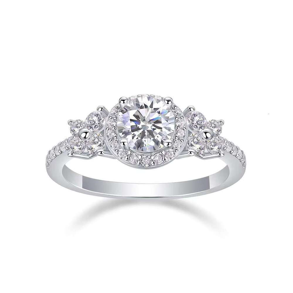 Unique Moissanite Cathedral Ring - Spike Set in Pure Silver, Size 5-9 American, Eternal Elegance