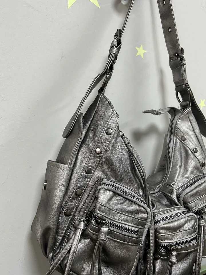 Angelkiss Bag Women Fashion Shoulder Bags Vintage PU Leather Handbags Multiple Pockets Shoulder Purse Bag Tassel bag Z250512