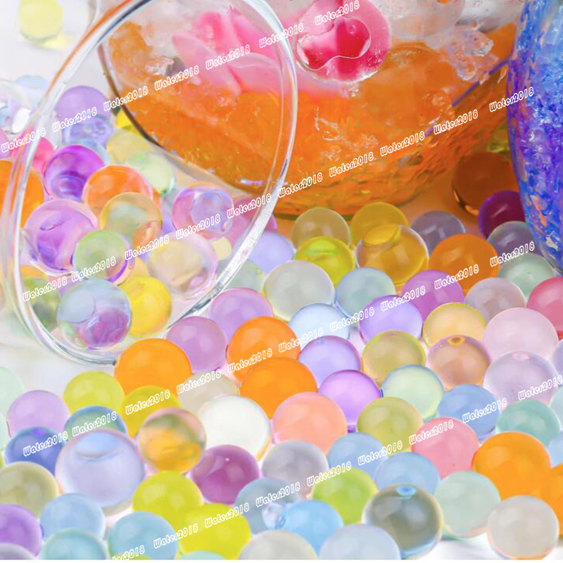 50000 Pcs Rainbow Mix Jelly Water Gel Beads Non Toxic Water Beads For Vase Filler Plant Floating Candles Wedding and Home Decoration