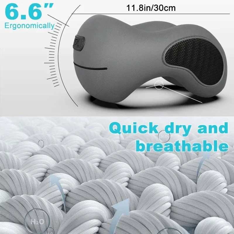 Multifunction U-Shaped Sponge Core Neck Pillow Slow Rebound Soft Travel Pillow For Sleeping Cervical Health Massage Nap PillowsW250512