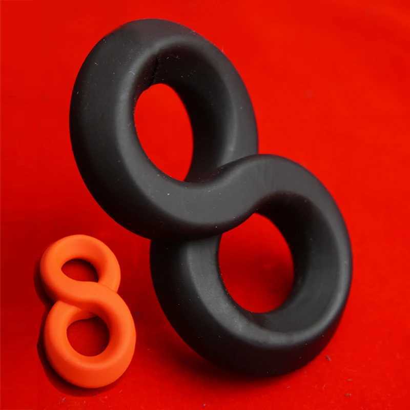 Tugger Balls StretcherDual Support Dick Erection Cock Penis RingSilicone Penisring CockringTesticles Scrotum TugCBT Bdsm W250512