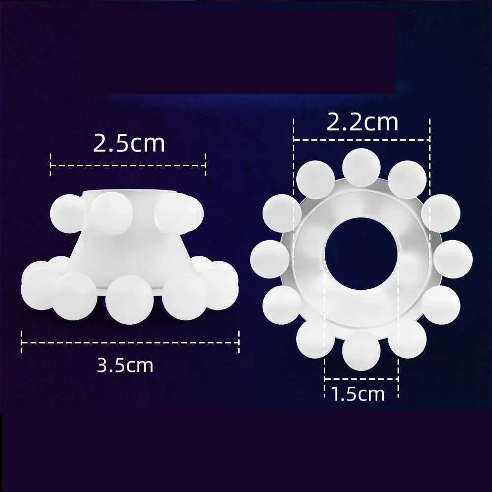 Newest 18 Bead Cock Ring Penis Ring Male Delay Ejaculation G-point Clitoral Stimulate Sex Toys for Men Soft Stretchy Penis Toy W250512