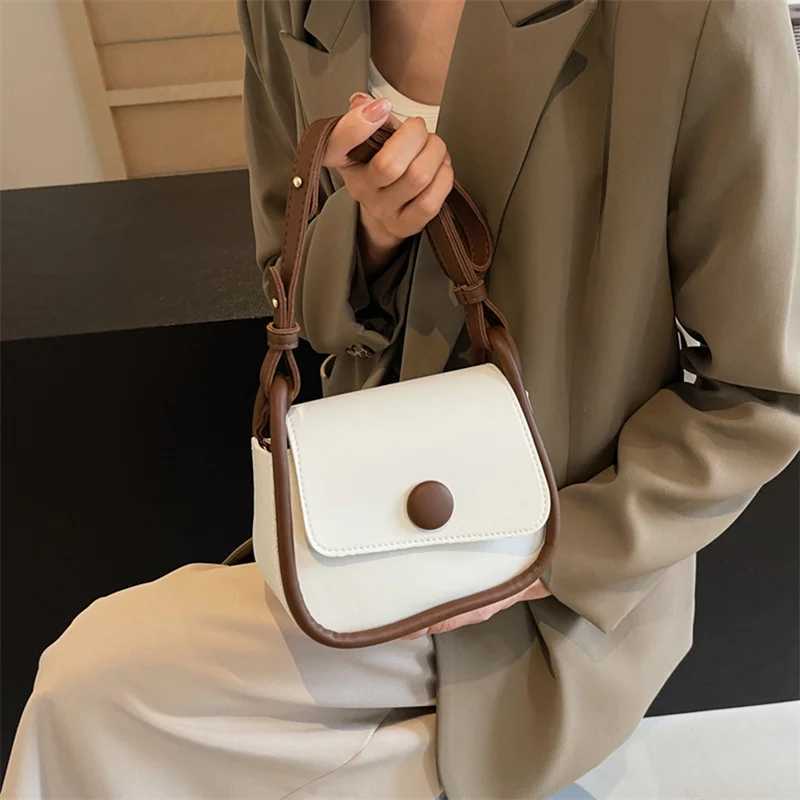 Trendy Saddle Shoulder Bag Women PU Leather Crossbody Bag Solid Color Flap Messenger Bag Fashion Handbags PouchW250512
