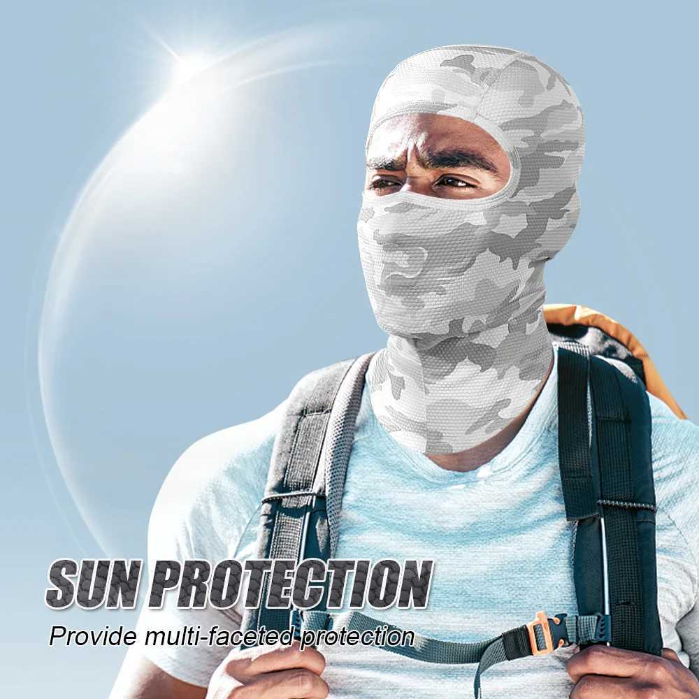 Camo Balaclava Ice Cool Face Scarf UV Protection Breathable Full Face Mask for Hiking Running Camping Outdoor Sports HeadgearW250512