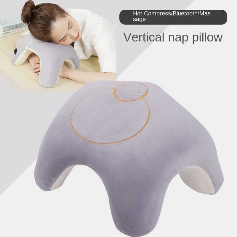 Aiveisi Sleep Massage Pillow Vibration Heating Type-C Charging Neck Back Waist Vibration Massage Cushion Comfortable SleepW250512