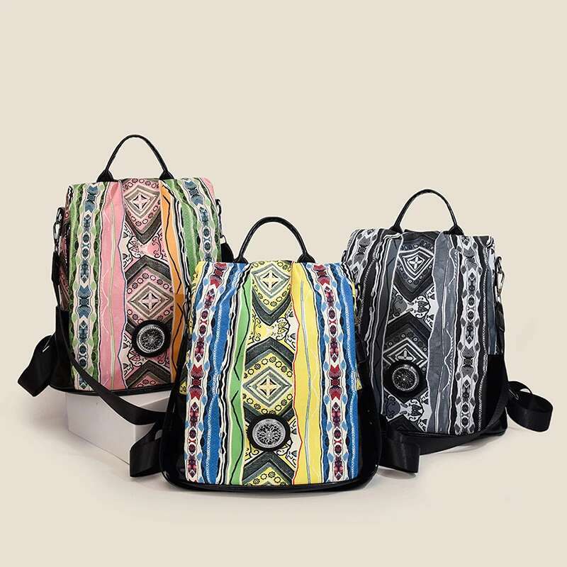 Fashion Personality Shoulder Bag Trend New Travel Backpack Cross-border Hot Models High-grade Women's Bags with Large Capacity