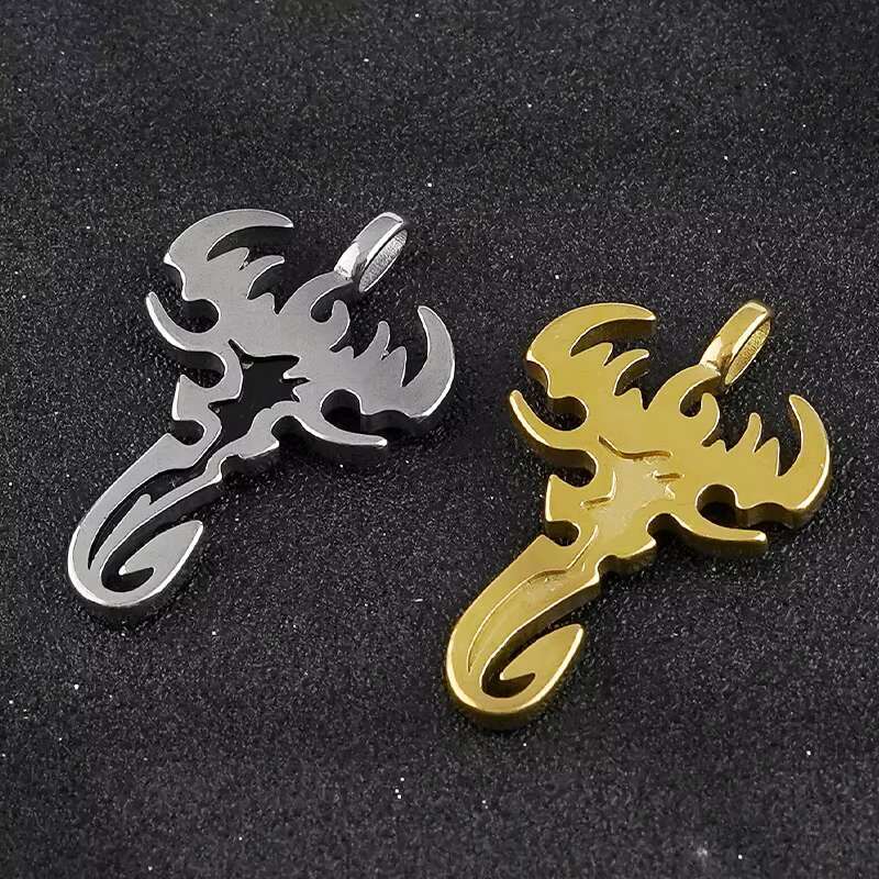 New Design Stainless Steel Scorpion Pendant for Unisex Casual Party Animal Symbol Gift Christian Religious Charm on Hand Jewelry