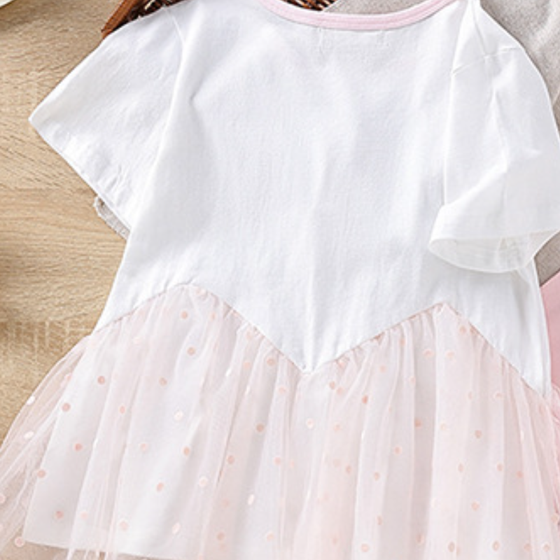 DISNEY Frozen Elsa princess infant designer clothes Summer sheer set for girl baby girl pure cotton short-sleeved two-piece set Comfortable and soft.