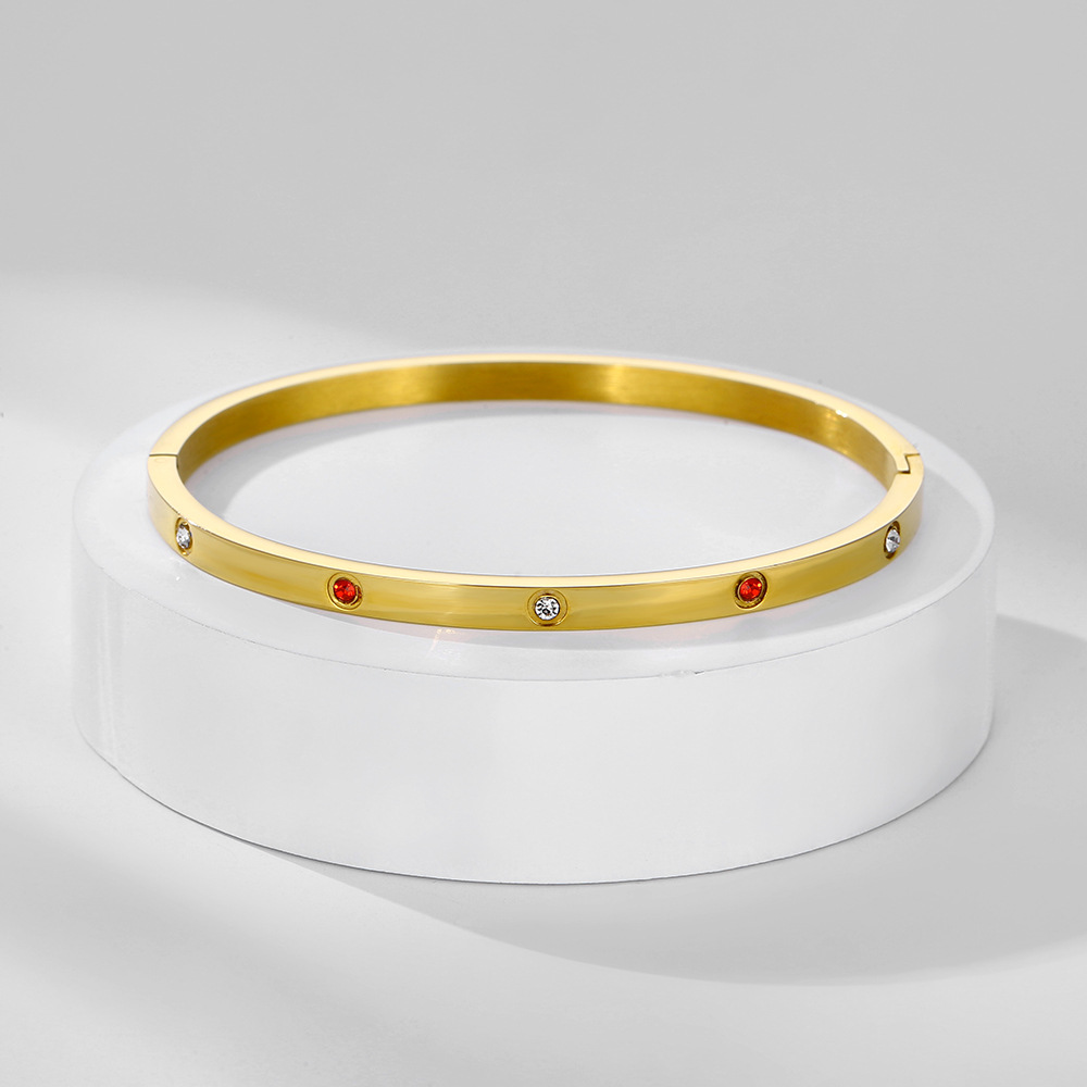 Elegant Friendship Jewelry Set Featuring Shimmering Colored Stones and High-Quality Metal Band