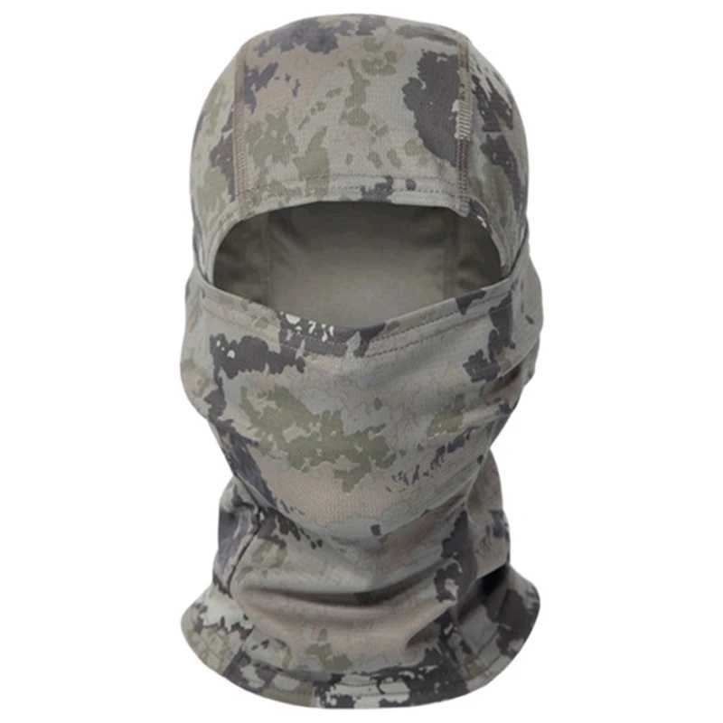 B48B-Outdoor Dustproof Sun Face Mask Tactical Camouflage Full Face Mask Hunting Bike Cycling Neck ProtectionW250512