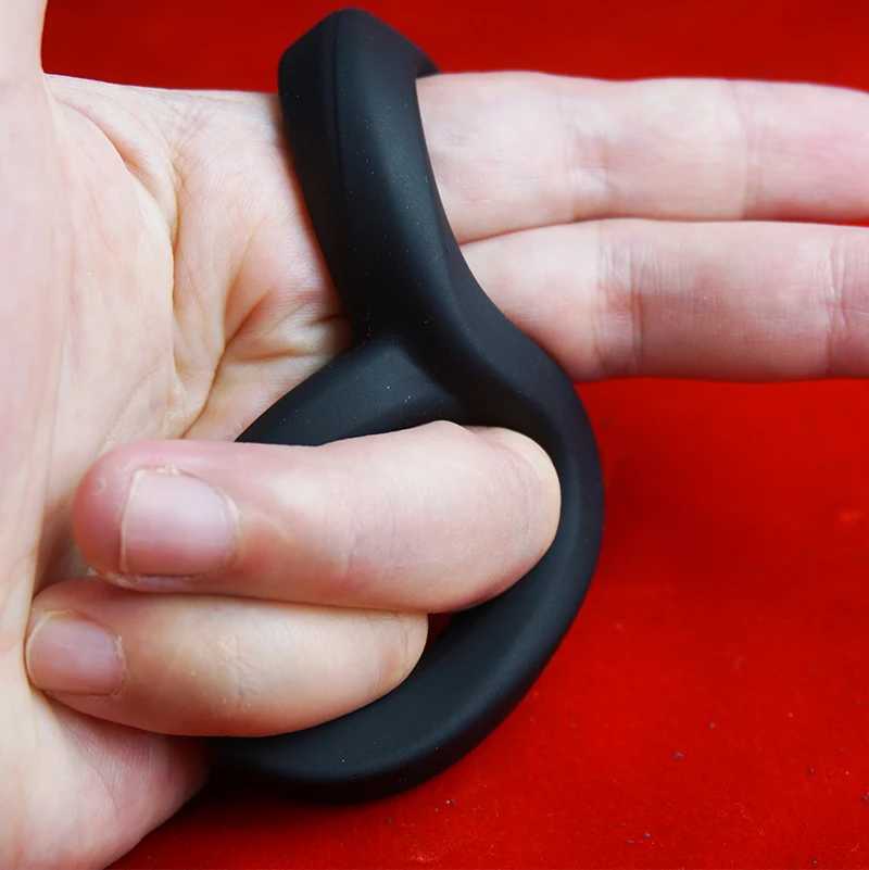 Tugger Balls StretcherDual Support Dick Erection Cock Penis RingSilicone Penisring CockringTesticles Scrotum TugCBT Bdsm W250512