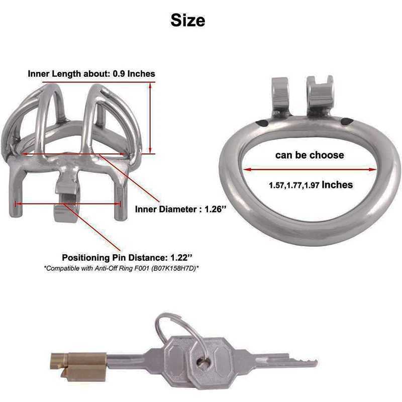 Metal Chastity Device Stainless Steel Chastity Penis Cage Male Cock Cage with Lock Key Adult BDSM Bondage Sex Toys W250512
