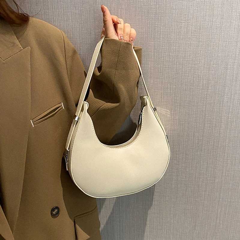 Fashion Luxury Design PU Leather Hobo Shoulder Bag Women Small Clutch Handbag Purse Female Underarm Bag Travel Totes XJ250610