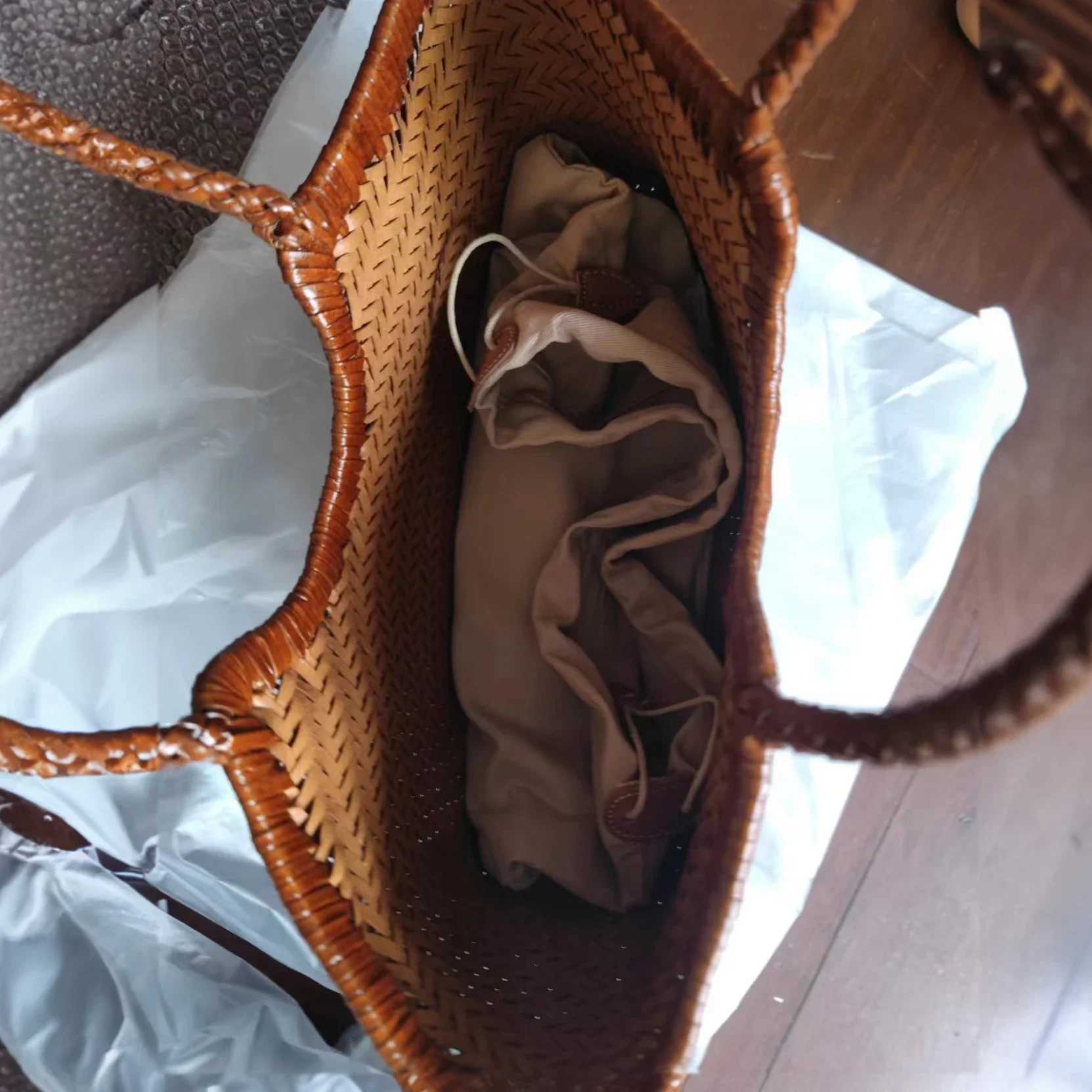 Handbags Womens Genuine Leather Shoulder Bag Weaving Casual Shopping Bag Vintage Big Tote Purse Cowhide Cross Hand Bags LadyW250512