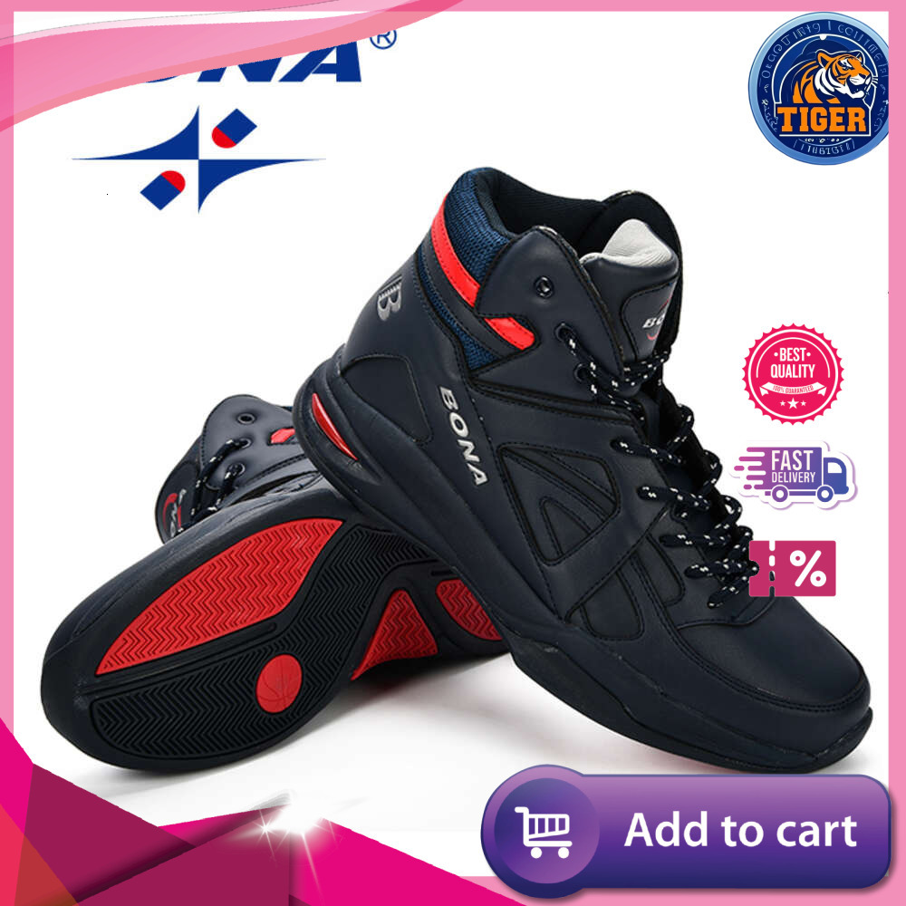 Ddmytiger Baskets Homme BONA Basketball Cow Split Outdoor Flat High Top Sport Shoes Men Trainers Zapatillas Comfy Outdoor Shoes