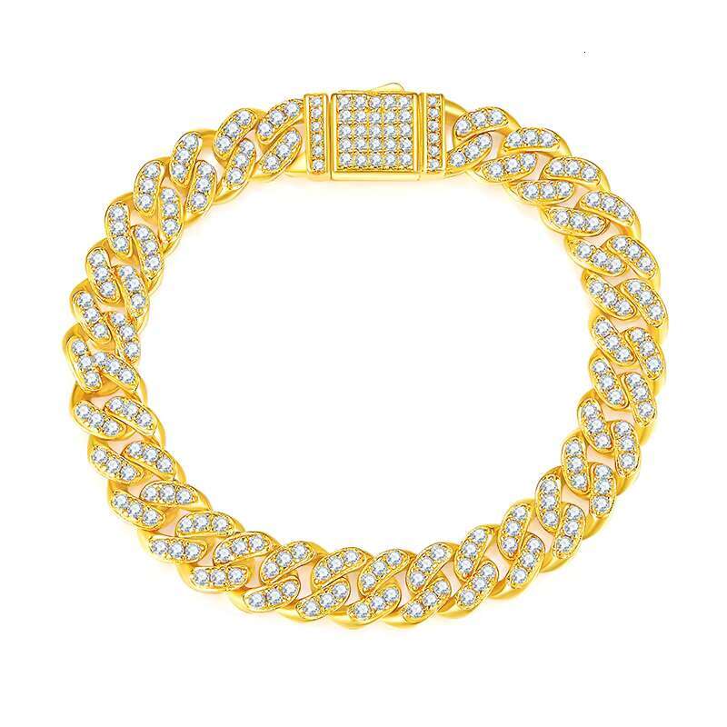 Moissanite Cuban Bracelet for Men - 8mm Thick 925 Sterling Silver Jewelry Wholesale