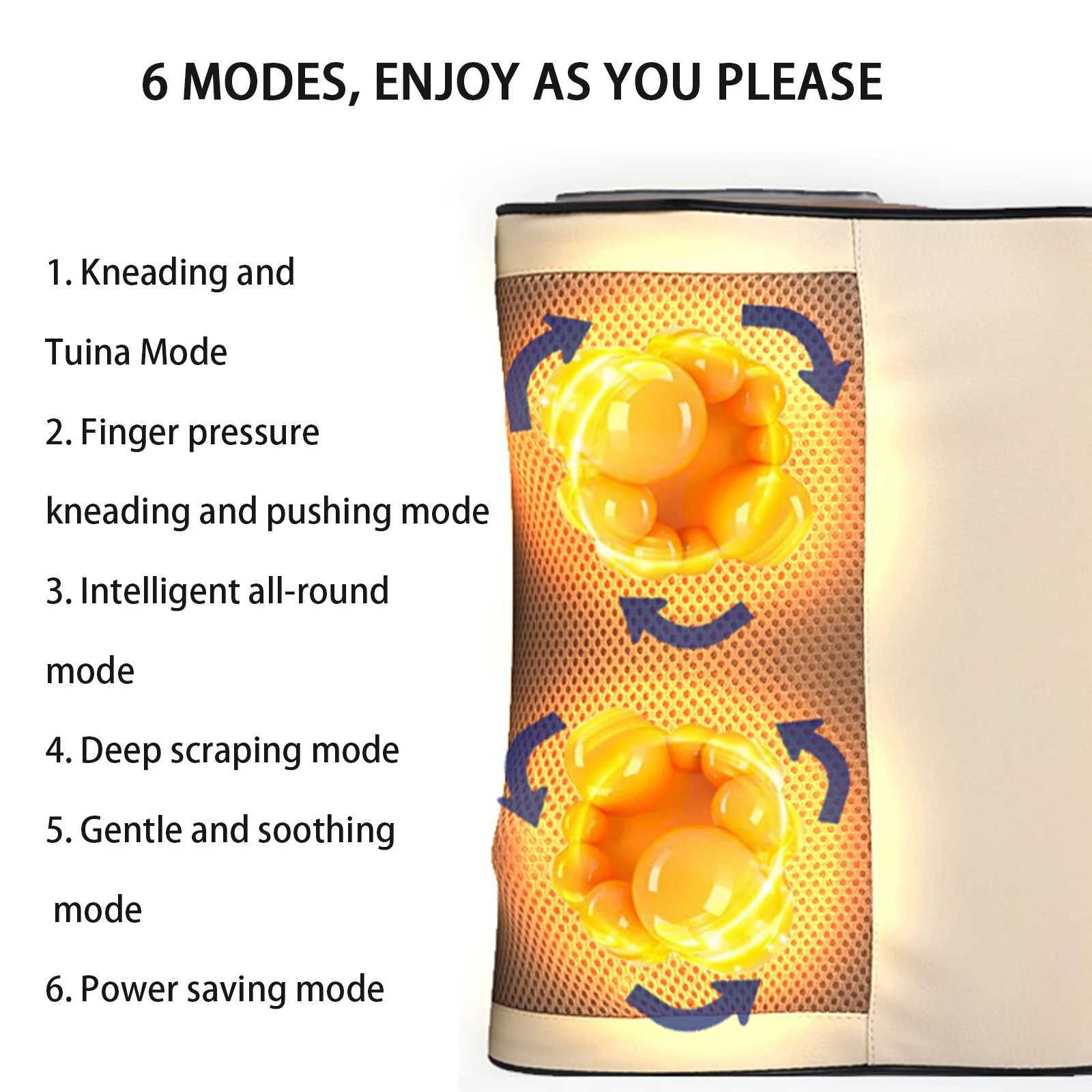 2024 Electric Neck Massager Pillow Multifunctional Massage Pillow Device Neck Health Massager Relaxation Pillow MassagerW250512