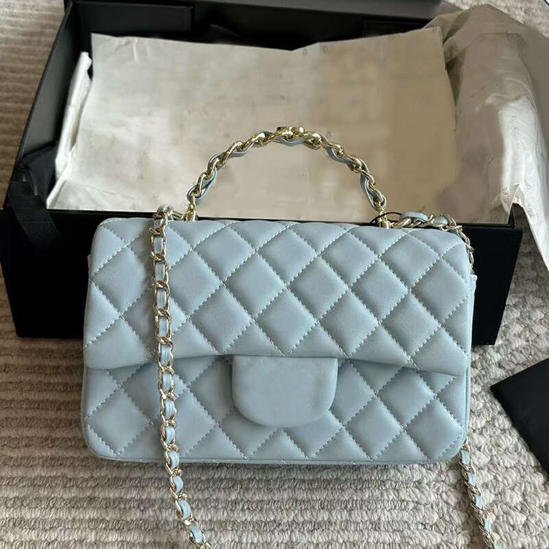 Designer Crossbody Bags Women Baby Blue Handbags Flap Bag Classic Fashion 24C Leather One Handle Mini Totes Shoulder Bag