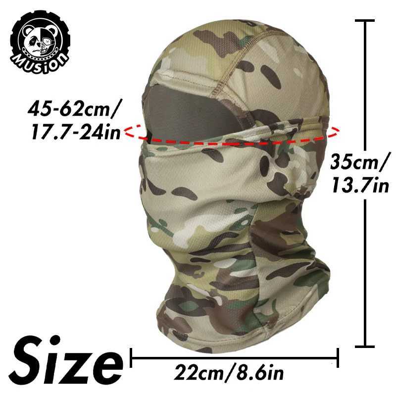 Musion Balaclava Breathable Mesh UV Protection Motorcycle Full Face Mask Balaclava Printed Riding Head CoverW250512