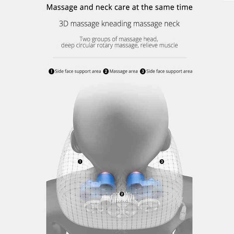 Multifunctional Portable U Shaped Electric Neck Massager Pillow Shoulder Cervical Outdoor Home Car Relaxing MassagerW250512