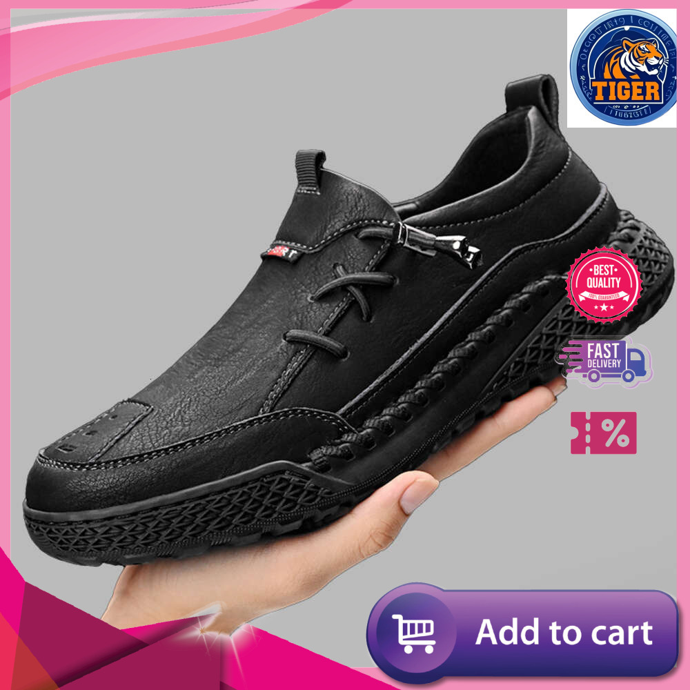 Ddmytiger Autumn Spring And Large Casual Leather Fashion Handmade Cover Feet Men S Single Shoes Outdoor Shoes