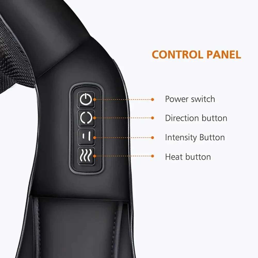 Shiatsu Neck Shoulder Massager Hot Compress Cervical Massagers Cars Home Kneading Massaging Shawl Electric Necks Waist ShawlsW250512