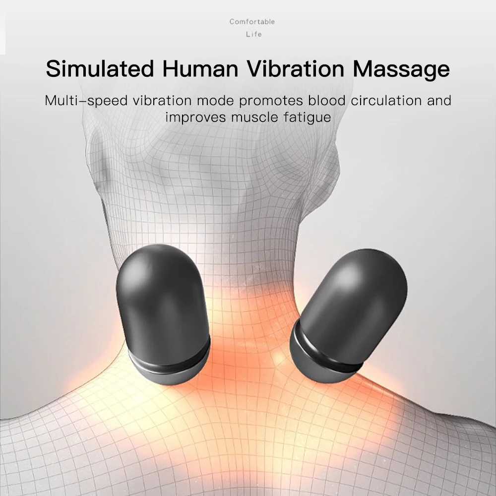 Electric Neck Massager Pillow Cervical Stretcher Heating Vibration Massage Back Traction Orthopedic Sleeping Pillows SupportW250512