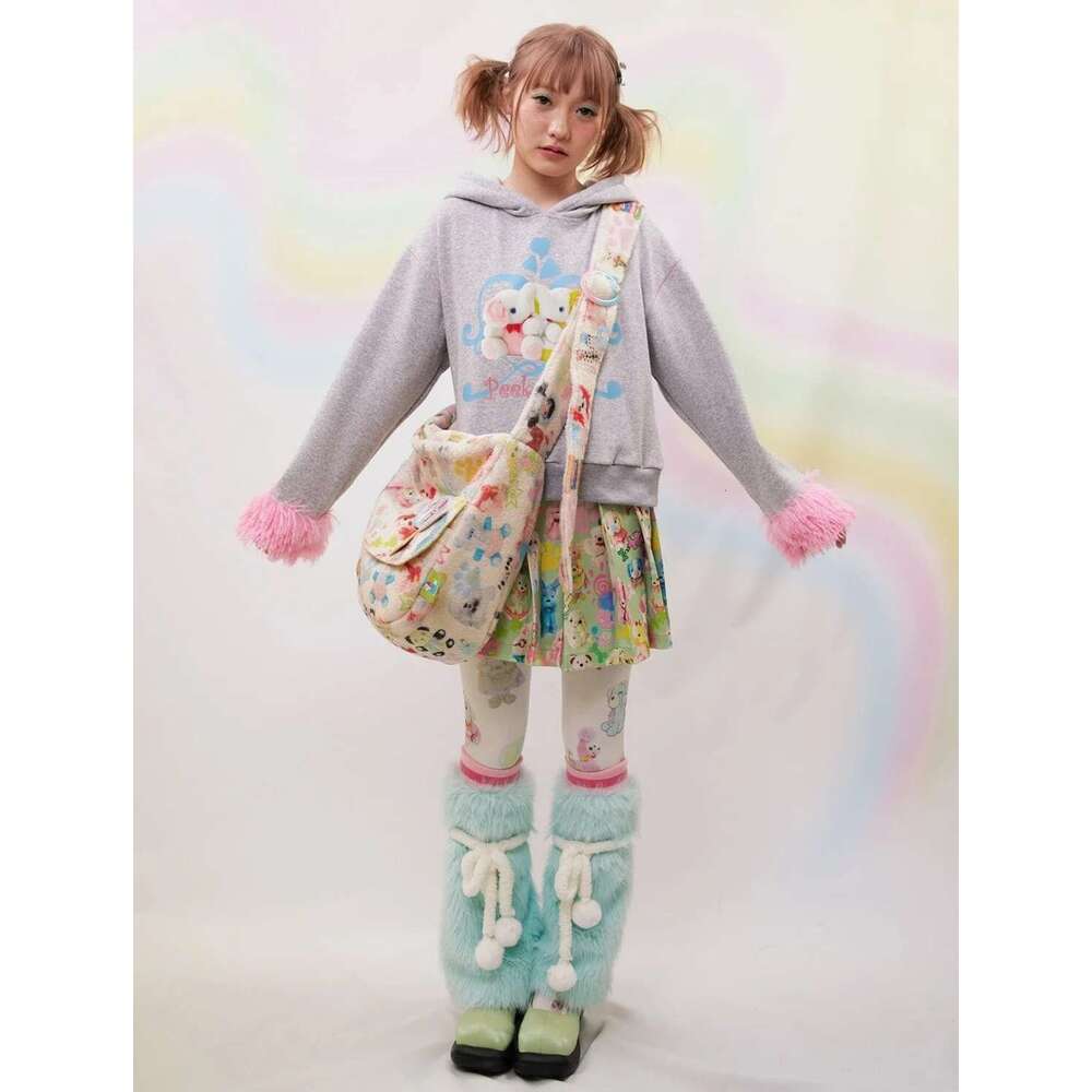 Y2k Shoulder 2023 New Fashion Korean Sweet Fleece Handbag Pures And Crossbody Girls Women Bag All-Match Lovely