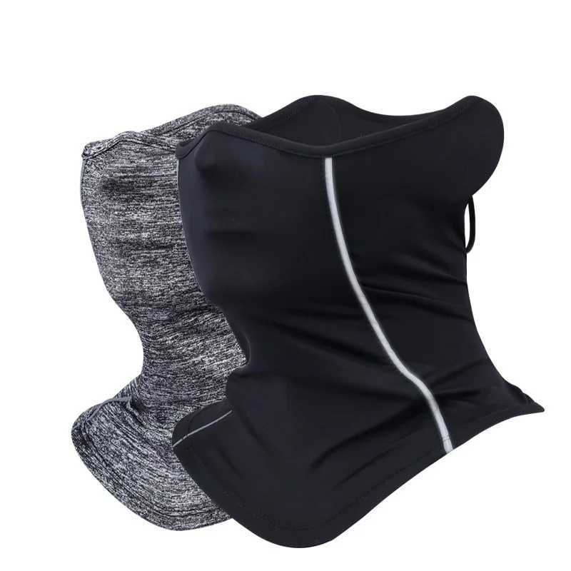 Reflective Strip Design Ice Silk Neck Gaiter Outdoor Dust Sunscreen Motorcycle Cycling Half Face MaskW250512