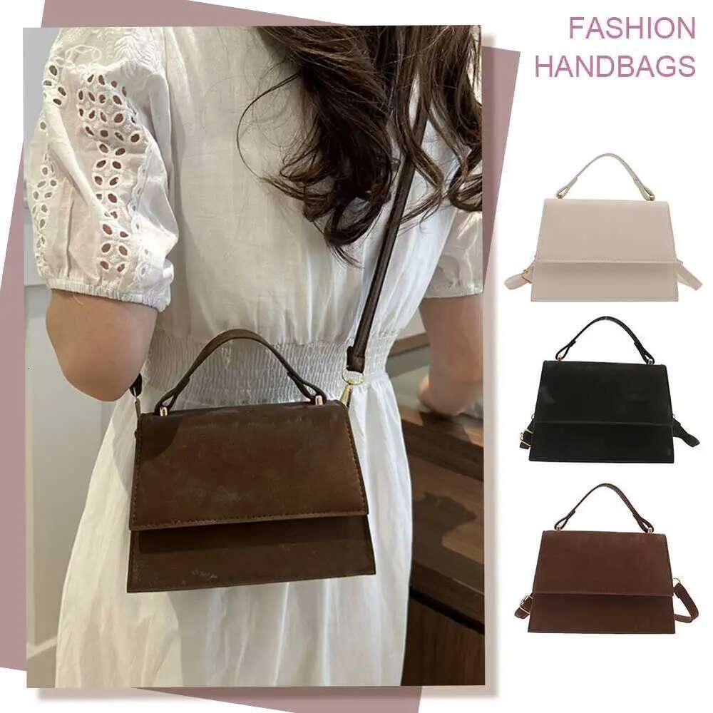 Women Shoulder Adjustable Strap PU Leather Crossbody Solid Satchel Purse Small Square Travel Commuter Bag