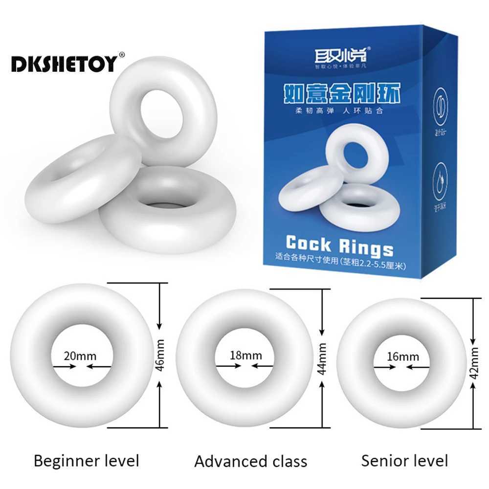 3pcs/set 16/18/20mm Tpe Penis Cock Rings Sex Toys For Men Delay Ejaculation Adult Sex Products For Couples Long Lasting Cockring W250512