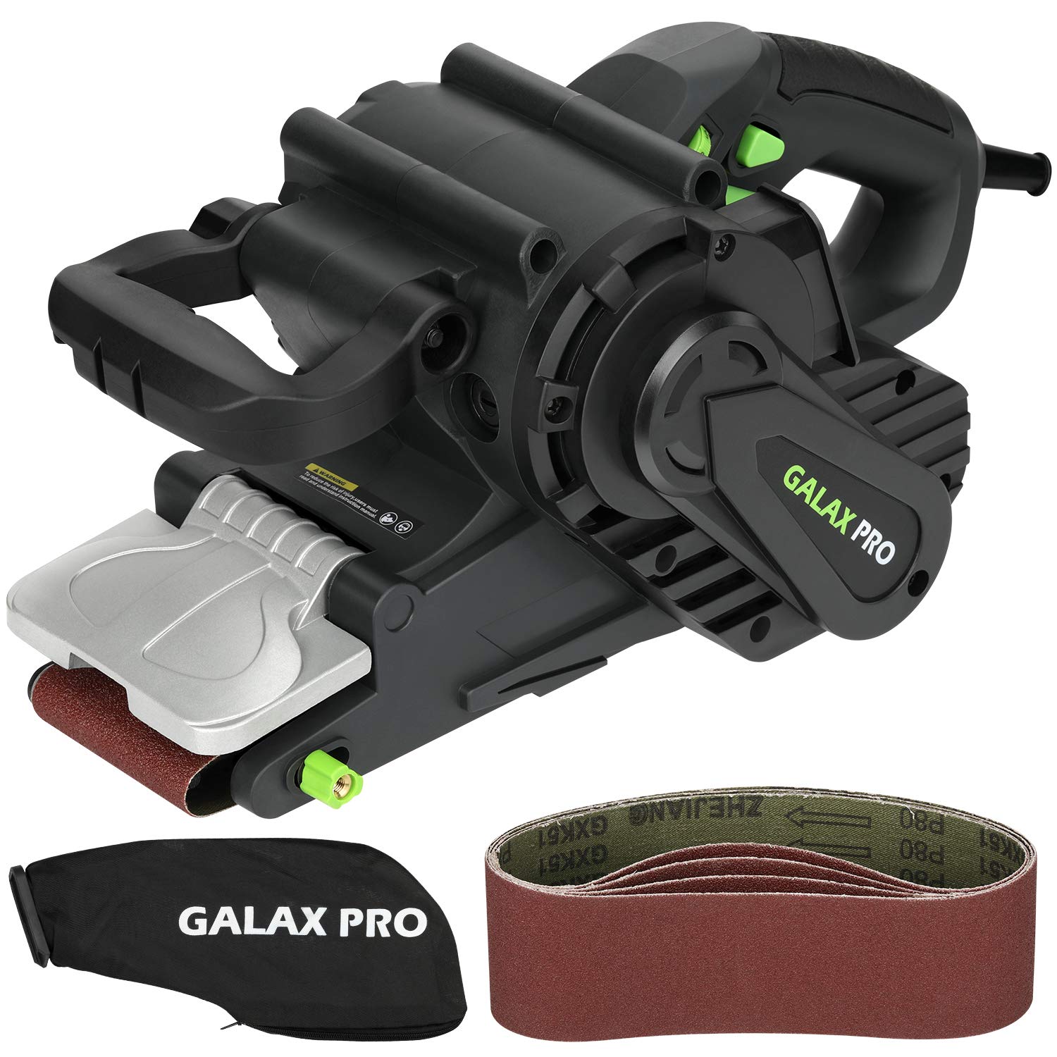 GALAX PRO Belt Sander with Speed Control and Vacuum Cleaner Connection Including Dust Bag & Sanding Belt 1010W Sander with 533mm x 76mm Sanding Surfac