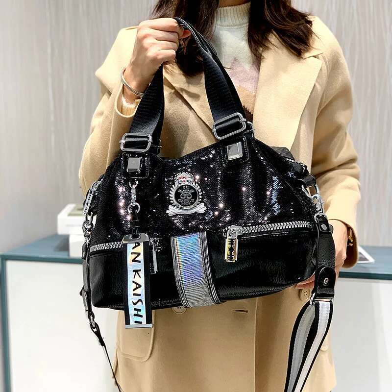 Large Capacity Women Handbag 2021 New Fashion Trend Tote Sequins Sier Casual Single Diagonal Bag Shoulder Bags Bolsa Feminina