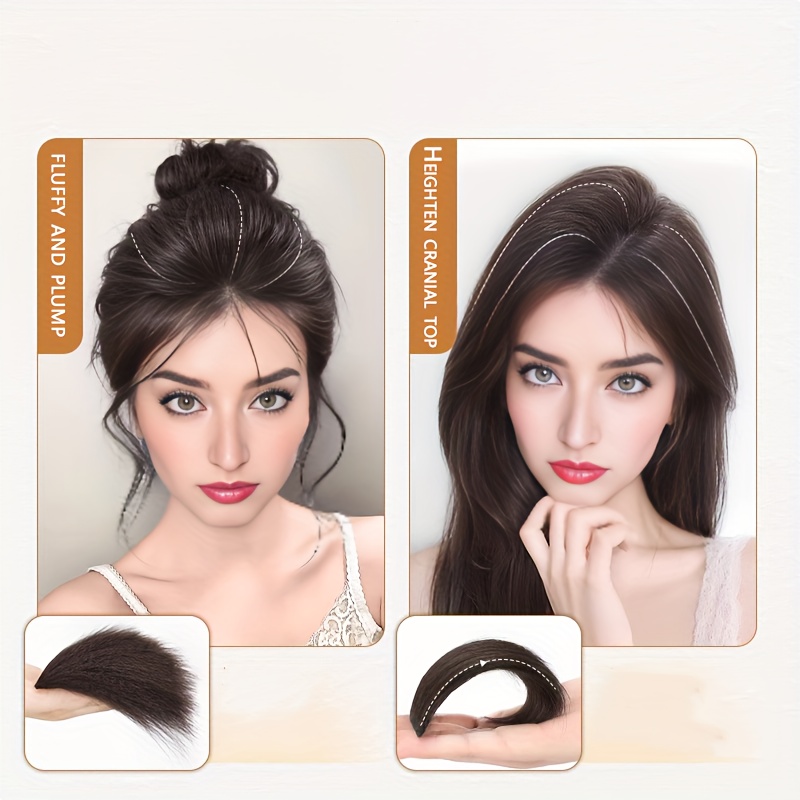 4-inch high-temperature protein filament fluffy hair accessories to create a plump and beautiful hairstyle secret weapon: invisible seamless hair acce