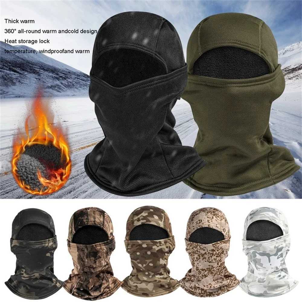 Winter Military Tactical Balaclava Warm Fleece Thermal Full Cover Face Mask Motorcycle Mask Cycling Hunting Camo Hats Scarf 2022W250512