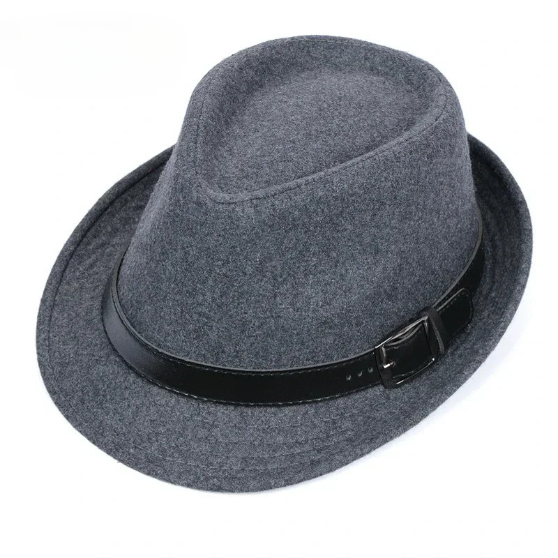 Winter Solid Fedoras For Men Top Jazz Hat Adult Bowler Hats Classic Version Chapeau 250512