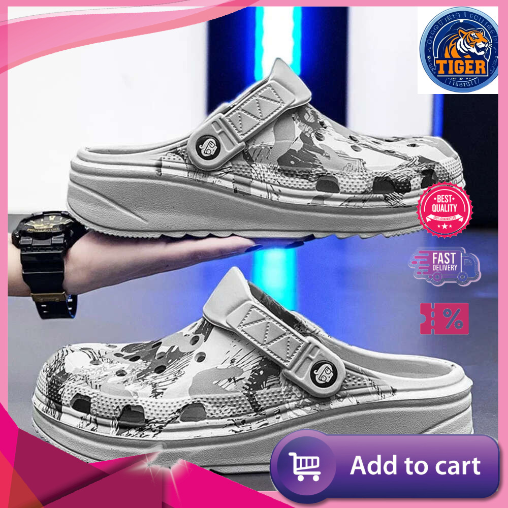 Ddmytiger Camouflage Platform Outdoor Summer Aqua Water Shoes Men Beach Sandals Soft EVA Indoor Home Slides Lover Flip Flops Outdoor Shoes