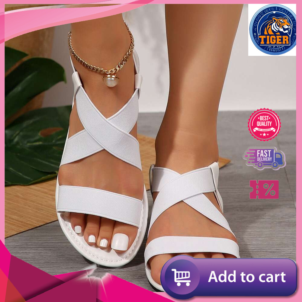 Ddmytiger Summer Temu Large New Women S Fashion Simple Instagram Beach Flat Sandals Outdoor Shoes