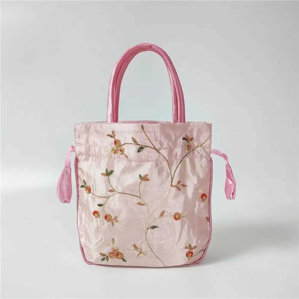 Women Embroidery Flower Handbags Elegant Data Line Storage Bag Cosmetic Bag Ethnic Style Mini Purse Wallets Jewelry Bag Z250617