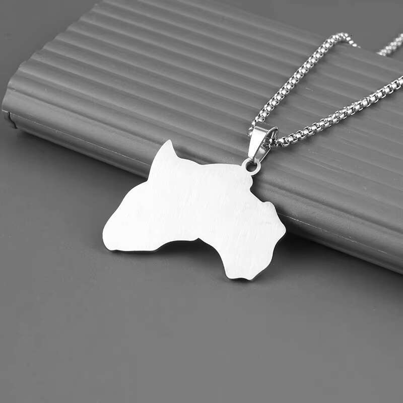 Professional Manufacturer Africa Map Hiphop Ladies Jewelry African Titanium Necklace Pendants Customized Factory