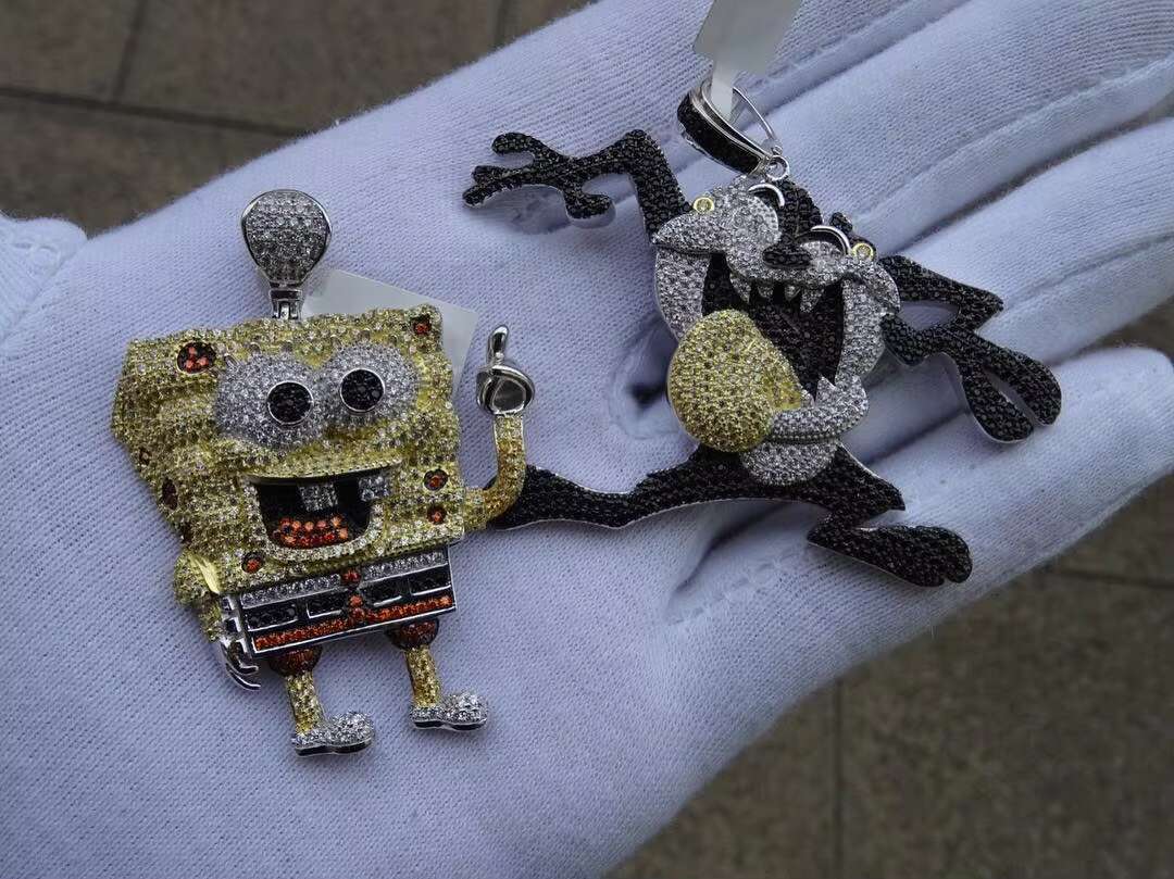 Wholesale High Quality Hip Hop Icedout Ghost Character Pendant