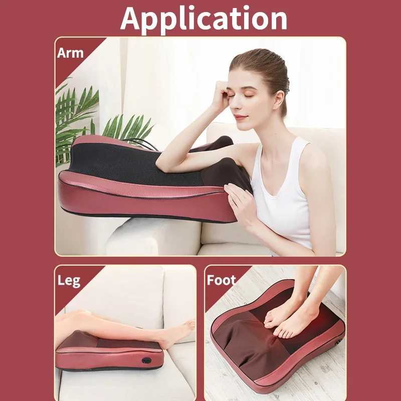 Car Massager Waist Massage Muscle Relaxation Massager Portable Heating Massage Neck Massage Body Cushion Shiatsu MassagerW250512