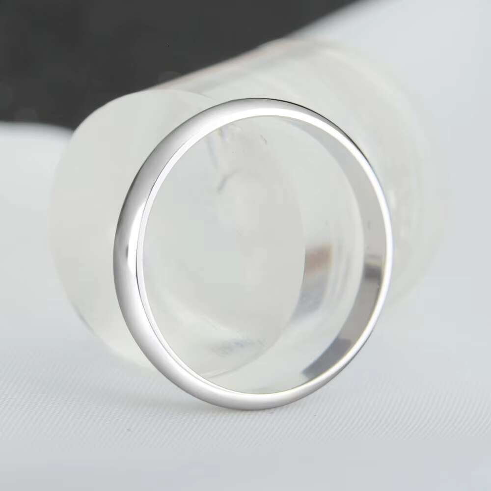 Wholesale High Polish Simple Jewelry 925 Sterling Silver Couple Ring Wedding 2 3 4 5 MM Ring