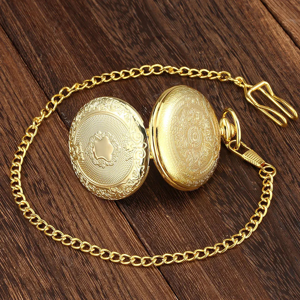Glamour Golden Silvery Black bronze Quartz pocket watch Men Womens Friends Steampunk necklace pocket watch 250512