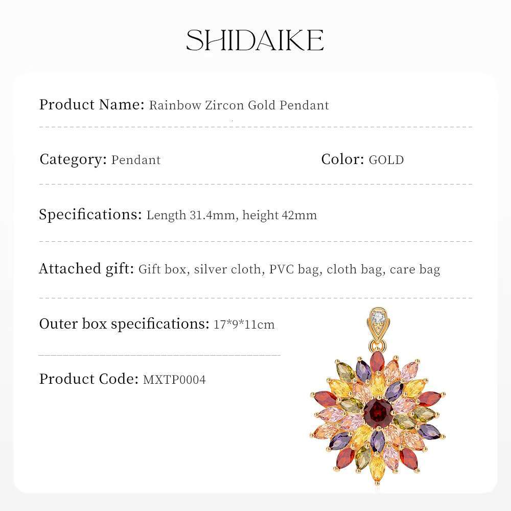 Zircon Crystal Sunflower Pendant Copper Gold Plated Cute Womens Jewelry for Weddings Parties Made Brass Mainly Designed Gifts