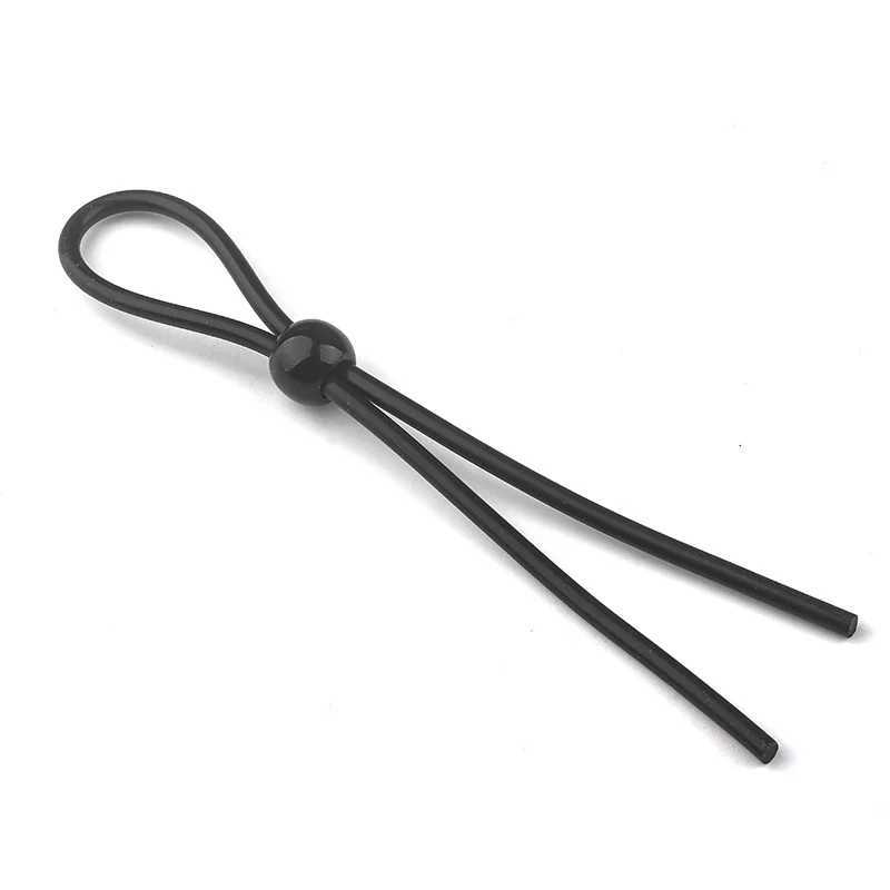 Adjustable Penis Ring Rope Sex Toys for Adults Men Silicone Ejaculation Delay Cock Scrotum Ring Male Lasting Cockring Penis Ring W250512