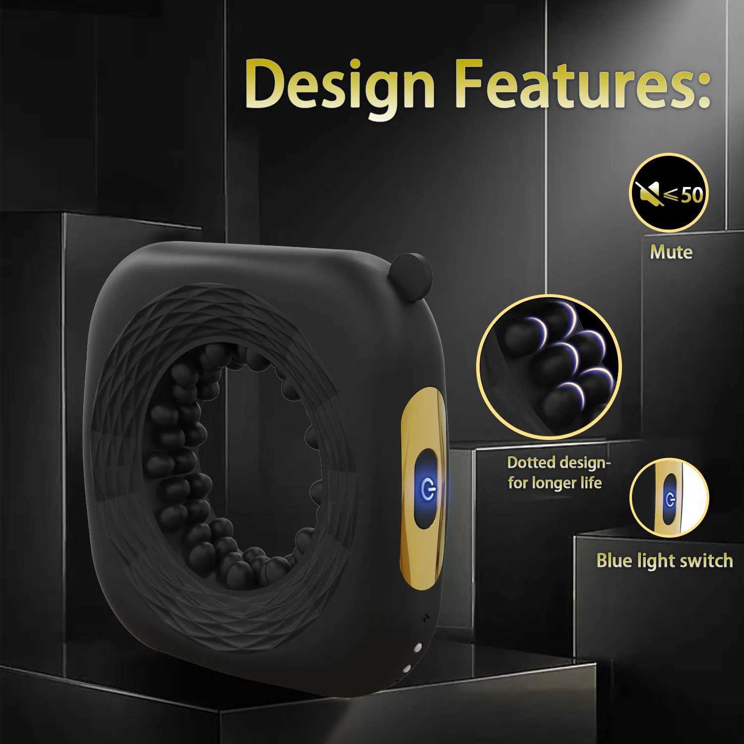 Powerful Vibrating Cock Ring for MenRechargeable Dual Moto Penis RingDurable Penisring Sex Ring Enhances Pleasure for Couples W250512
