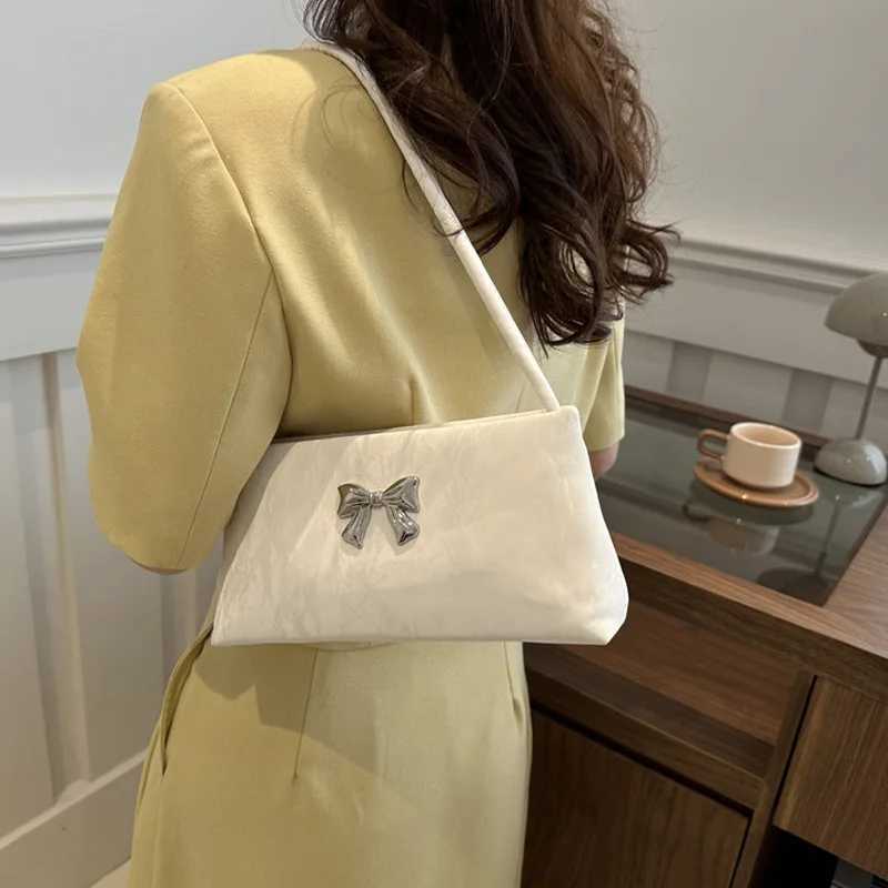 Fashion Bow Decoration Womens Shoulder Bag For Daily Used Square Casual Ladies Handbags Designer Underarm BagsW250512